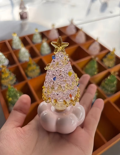 🔥Best Christmas Gift-Up to £10.99!!🎅Handmade Glass & Ceramic Rotatable Christmas Tree Ornament 🎄