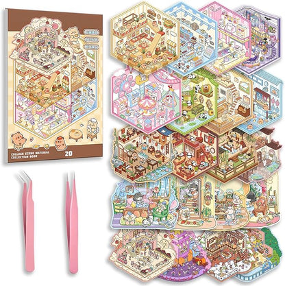 💥LAST DAY SALE 50%OFF💥🌈20in1 3D Landscape Sticker，Perfect For Wall Decor, Scrapbooking & DIY Crafts!Great Gift For Kids!🖼️💚