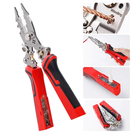 🔧⚡ 16 in 1 Wire Stripper Twister – Cuts, Strips, Twists & Pulls Wires. Crimping, Looping, Screw Cutting & More. All-in-One Multitool for Electricians & DIYers 🛠️💪✨