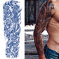 4 Sheets Wave Star Eagle Semi Permanent Full Arm Sleeves Tattoo
