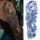 4 Sheets Wave Star Eagle Semi Permanent Full Arm Sleeves Tattoo