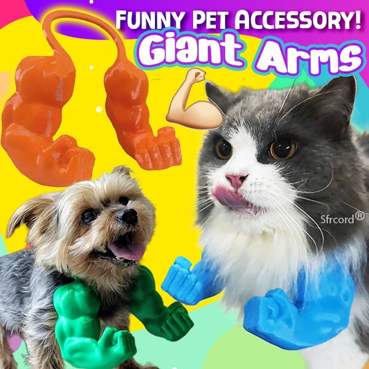 Funny Muscle Arms Pet Neckband Costume