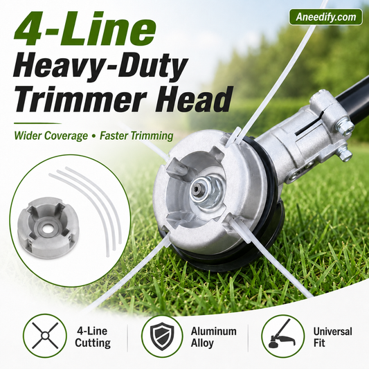 ⚙️ 50% OFF NOW! 🌿 Aluminum Trimmer Head – 4-Line Cutting & Universal Fit – Heavy-Duty & Easy Line Replacement 🏡
