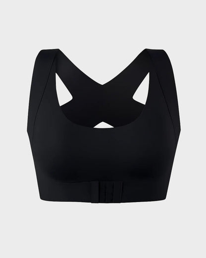 🔥LAST DAY SALE ONLY￡8.99!!💝Easy Front‑Close Cross Back Posture Corrector Bra Wireless Full Support Comfort Bra