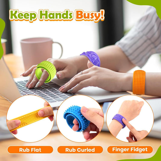 💗Gift Idea Hot Sale 70% OFF Only￡8.99！🌀Sensory Fidget Toys Slap Bracelets✨Stress Relief and Improved Concentration For All Ages