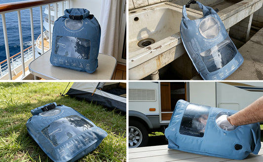 💧 Portable Wash Bag Washing Machine – Manual Hand-Wash, No Electricity, Ideal for Camping, Travel, RV, Backpacking & Cruise. Saves Space & Water! 🌍✈️✨