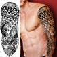 Full Arm Maori Totem Sleeve Black Cool 170mm * 480mm Waterproof Temporary Tattoo