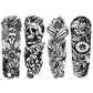 Skull Star Rose Gun Full Arm Sleeves