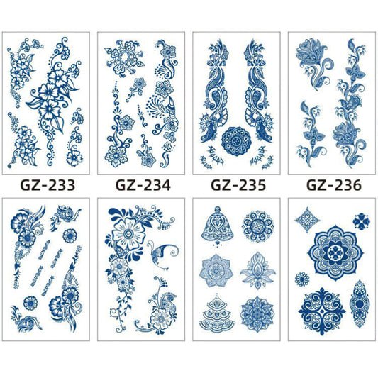 8 Sheets Semi-Permanent Tattoo Half Arm (18*11CM)