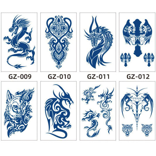 8 Sheets Semi-Permanent Tattoo Half Arm (18*11CM)