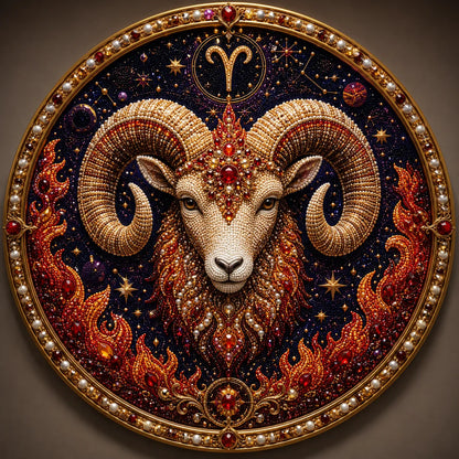 🔥LIMITED TIME 50% OFF!  – ✨ Premium 3D Pearl 12 Zodiac Signs Art Kit | Luxury Flocked Canvas with Scratch-Resistant Non-Fading Pearl Beads DIY Handmade Astrology Decor ♈🌙💎
