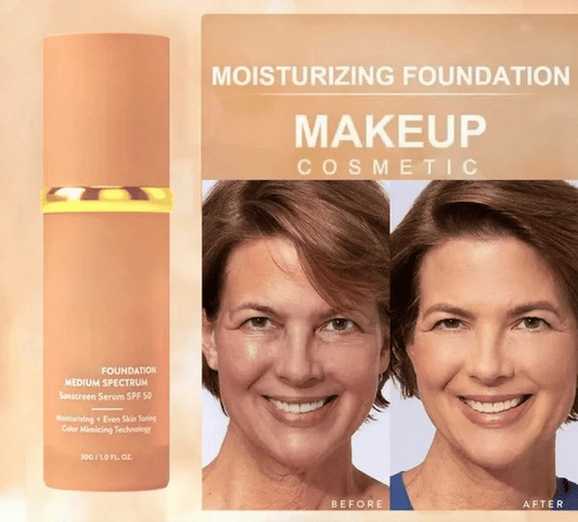 🔥Last Day Special Price £7.99!!⚡ 50K+ SOLD! 🎁4-in-1 Perfecting Foundation – High Coverage, SPF & All-Day Hydration🤍✨