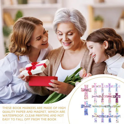📖Magnetic cross bookmarks - Perfect gift for Bible studies, teachers & students 🌸✝️