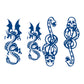 2 Sheets Semi-Permanent Dragon Tiger Tribe Tattoo Stickers