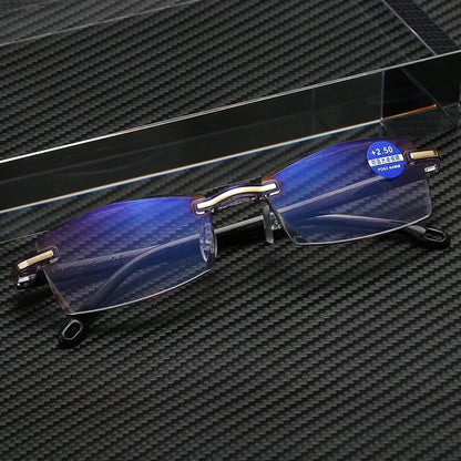 🔥 LIMITED-TIME Only￡9.99!!⏳Anti-Blue Light Glasses🕶️New Sapphire High Hardness anti-blue Dual-Use Reading Glasses