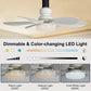 🏆LAST DAY SALE ONLY￡16.99 with Socket!!🎁🔥SmartBreez™ PRO 40W LED Ceiling Fan Light – 20.5” Ultra-Quiet with Remote 🎯 | E27 + FREE B22 Adapter 🔌 | For Bedroom 😴, Kitchen 👩‍🍳 & Garage 🛠️ – UK Ready! 🇬🇧