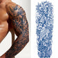 4 Sheets Dragon Wave Semi Permanent Full Arm Sleeves Tattoo