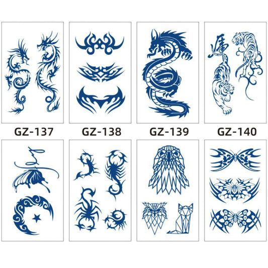 8 Sheets Semi-Permanent Tattoo Half Arm (18*11CM)