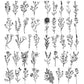 10 Sheets Small Flower Leaf Waterproof Temporary Tattoo