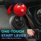 Universal One-Button Start Car Shift Knob– Touch Sensor Start, Anti-Slip Leather, Universal Adapter, Fits Most Automatics. Add A High-Tech Touch To Your Cockpit! 🕹️🔒💎