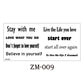 10 Sheets Small English Letter Waterproof Temporary Tattoo