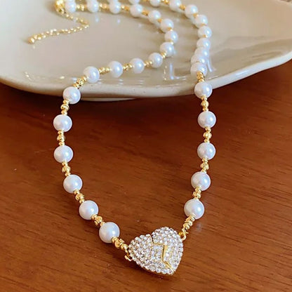 ✨New Arrival Hot Sale 60% OFF✨Magnetic Heart Pearl Necklace