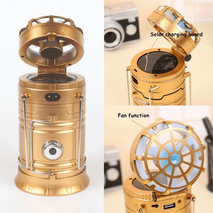 💥Summer Hot Sale 72% OFF!!🔥Portable Solar Camping Light With Fan