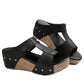 ⏰Limited Sale-50% Off!💟Women's Fashion Rivet Wedge Fish Mouth Thick Bottom Sandals