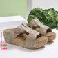 ⏰Limited Sale-50% Off!💟Women's Fashion Rivet Wedge Fish Mouth Thick Bottom Sandals