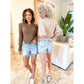 🔥Big price reduction🩳High Rise Frayed Hem Cut Off Jean Shorts