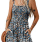 ⏰Hot Sale 49% Off💃Women's Summer Sleeveless Loose Casual Short Smocked Romper With Pockets