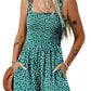 ⏰Hot Sale 49% Off💃Women's Summer Sleeveless Loose Casual Short Smocked Romper With Pockets
