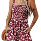 ⏰Hot Sale 49% Off💃Women's Summer Sleeveless Loose Casual Short Smocked Romper With Pockets