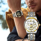 ⏳LAST DAY SALE Only￡19.99 !!📢🔥Men's Waterproof Roman Skeleton Automatic Mechanical Watch