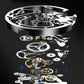 ⏳LAST DAY SALE Only￡19.99 !!📢🔥Men's Waterproof Roman Skeleton Automatic Mechanical Watch