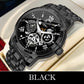 ⏳LAST DAY SALE Only￡19.99 !!📢🔥Men's Waterproof Roman Skeleton Automatic Mechanical Watch