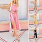 Fashion High-Split Dress Shorts 2-Piece Set