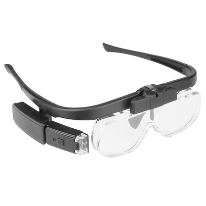 Multi-Magnification Glasses with LED Lights