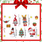 Christmas 3D Cartoon Magnetic Sticker