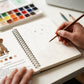Watercolor Workbook for Beginners with 16 Colors Paint