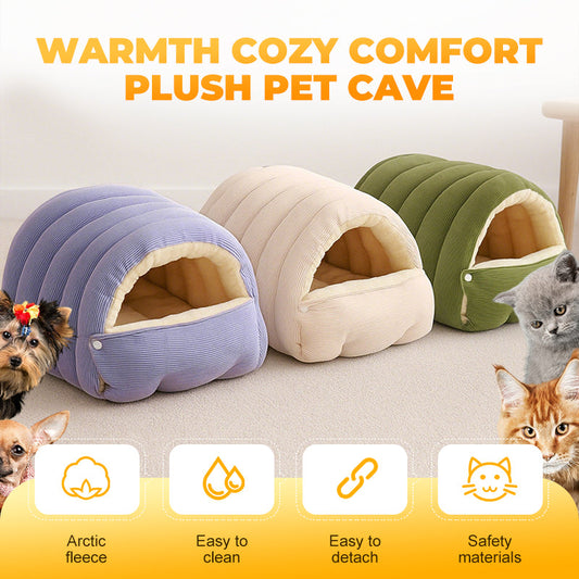 🐈Warmth Cozy Comfort  Plush Pet Cave💝