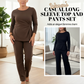 Women's Casual Long-Sleeve Top and Pants Set