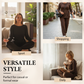 Women's Casual Long-Sleeve Top and Pants Set