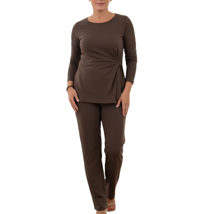 Women's Casual Long-Sleeve Top and Pants Set