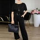 Elegant Longline Cardigan & Top & Pants 3-Piece Set
