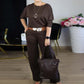 Elegant Longline Cardigan & Top & Pants 3-Piece Set