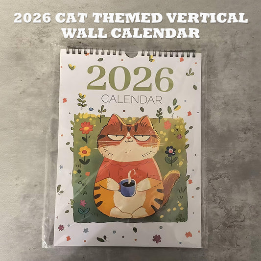 2026 Cat-Themed Vertical Wall Calendar