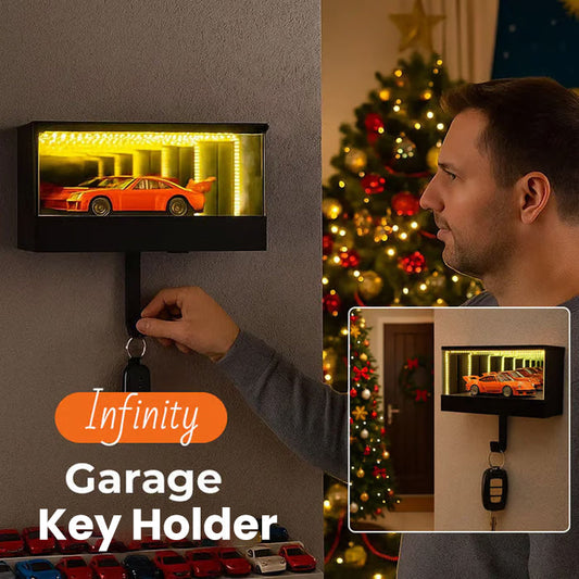 🔥49% OFF🔥-Infinity Mirror LED Garage Key Holder, Illuminated Design