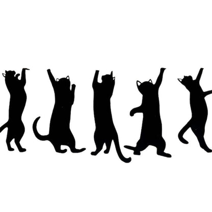 🔥😹Adorable Cat-Shaped Metal Bookmark 5 PCS Set