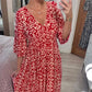 2023 V-neck Floral Seaside Holiday Dress